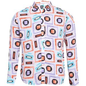 Campus Sutra Overhemd 'Easton'  lichtblauw / lavendel / oranje / zwart / wit