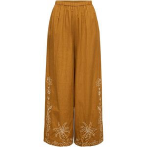 JDY - JDYELIZA - Harembroek - Beige/Bruin - Wide Leg - Mid Waist