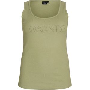 Zizzi Top 'Evinna'  kaki / zilver