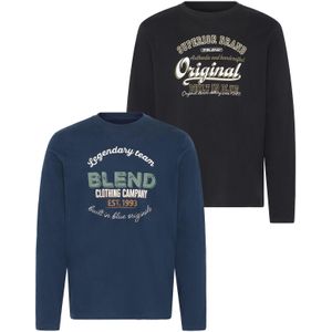 BLEND Sweatshirt ' BHBenap 2 PACK '  blauw