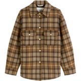 Marc O’Polo - Relaxed Fit Jack - Wolmix - Dames - All-over Motief - Geruit