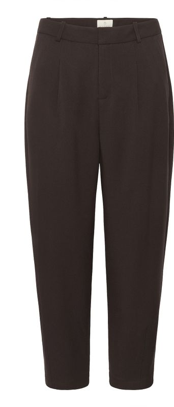 Kaffe Bandplooibroek 'KAMerle'  donkerbruin