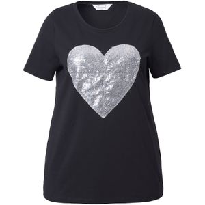 MIAMODA Shirt  zwart / zilver