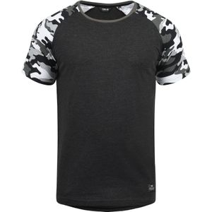 Solid - Cahil - T-shirt - Donkergrijs - Katoenmix - Korte Mouwen