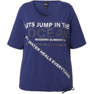 Ulla Popken Shirt  donkerblauw / wit