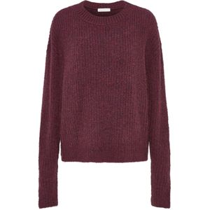OTTO - Florina - Gebreide Trui - Aubergine - Afhangende Schouders - Losse Pasvorm - Ronde Hals