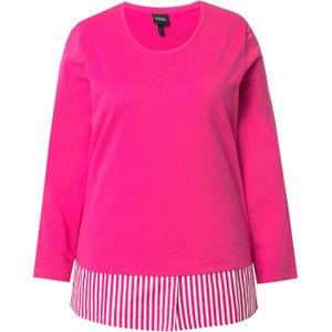 Ulla Popken Shirt  pink / wit