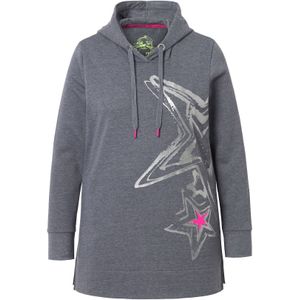 LAURASØN Sweatshirt  donkergrijs / fuchsia / zilver