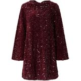 PIECES - PCKAM - Cocktailjurk - Donkerrood - Korte Mouwen