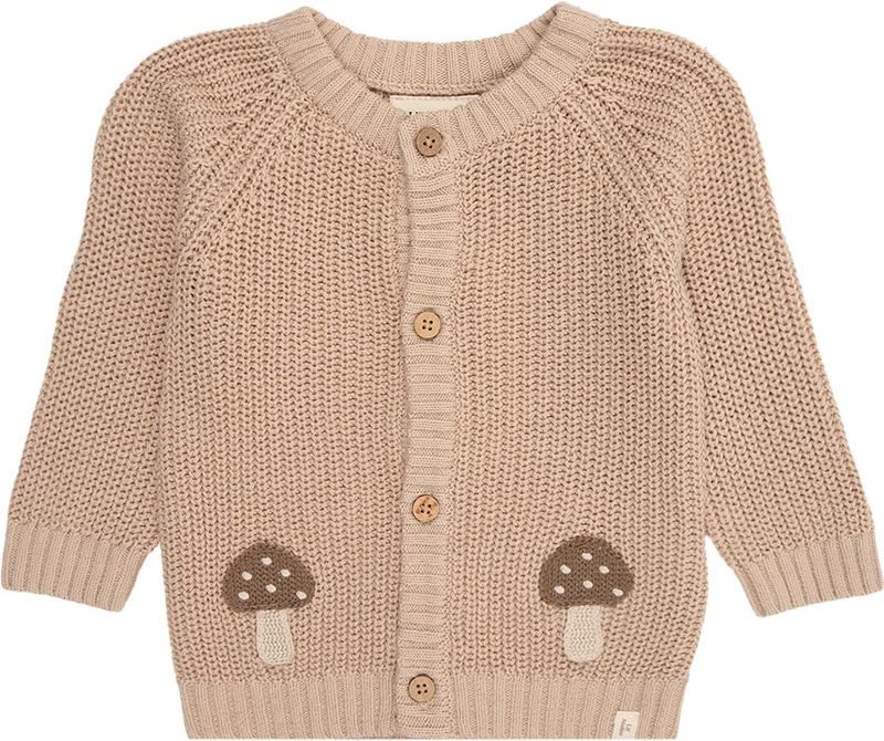 Mushroom - Cardigan - Gebreid - Lange Mouwen - Regular Fit