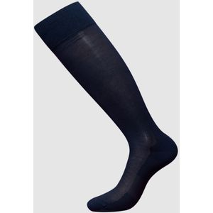 zd ZERO DEFECTS Kniekousen 'Mercerized cotton knee socks'  navy
