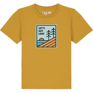 watabout.kids Shirt 'Let's Get Lost'  turquoise / oker / mintgroen / lichtoranje / zwart