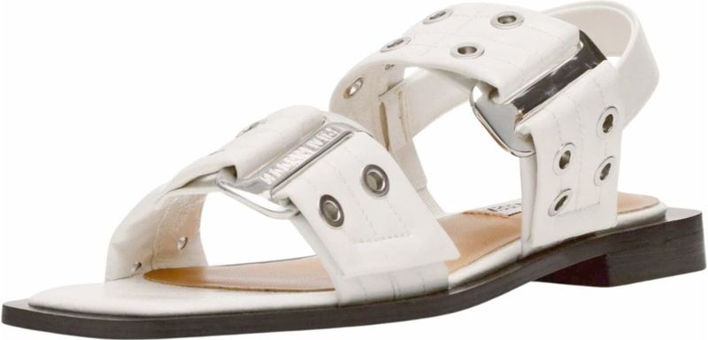 Sandaal - Effen - Imitatieleer - Velcro Sluiting - Blokhak