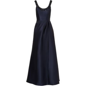 Adrianna Papell Avondjurk 'Beaded Mikado Gown'  donkerblauw