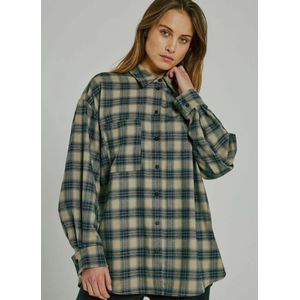 NORR Blouse 'Woody'  beige / blauw