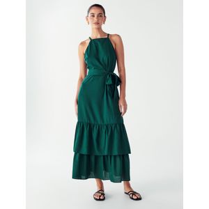 Willa Jurk 'LOU TIERED DRESS'  groen