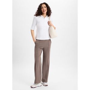 Cambio - Broek 'Ava' - Donkerbeige - Loosefit - High Waist