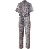 OUI Jumpsuit  beige / zwart / wit