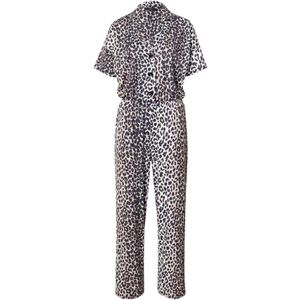 OUI Jumpsuit  beige / zwart / wit