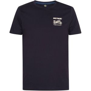 Petrol Industries Shirt  ultramarine blauw / wit
