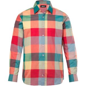 Men Plus Overhemd  sand / lichtblauw / donkergroen / oranje / rood
