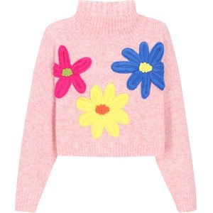 IZIA Oversized trui  royal blue/koningsblauw / geel / rosa / donkerroze