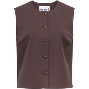 OBJECT Gilet 'OBJLisa'  chocoladebruin
