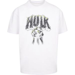 F4NT4STIC Shirt 'Marvel Hulk Punch Logo'  antraciet / wit