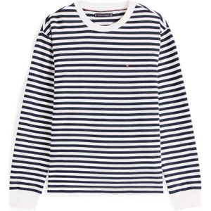TOMMY HILFIGER - Shirt - Navy/Wit - Lange Mouw - Gestreept