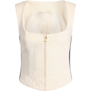 ADIDAS ORIGINALS Top 'VELVET CORSET'  zwart / wit