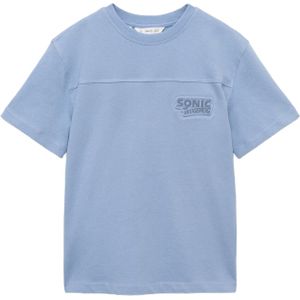 MANGO KIDS Shirt 'SONICFRA'  lichtblauw / lichtgrijs / wit