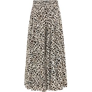 LASCANA - Rok - Crème/Zwart - 3/4 Lengte - Dierenprint