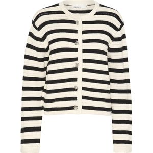 KAREN BY SIMONSEN Gebreid vest  crème / zwart