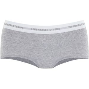 Hipster - Grijs mêlee/Wit - Katoen - Aansluitende Pasvorm