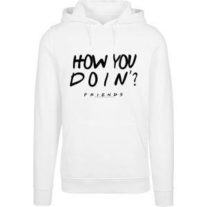 F4NT4STIC Sweatshirt 'Friends How You Doin?'  zwart / wit
