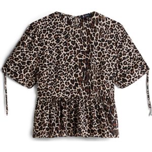 Tommy Jeans Blouse  bruin / lichtbruin / zwart