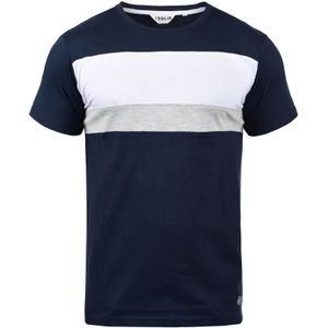 !Solid Shirt 'Sascha'  donkerblauw / grijs / wit