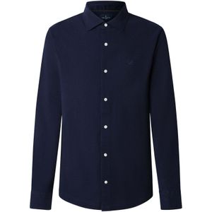 Hackett London Overhemd  nachtblauw