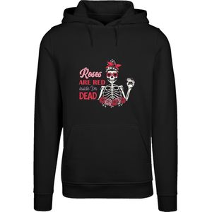 F4NT4STIC Sweatshirt 'Anti Valentinstag Roses Are Red'  rosa / rood / zwart / wit