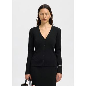 SELECTED Gebreid vest 'SLFCarly'  zwart