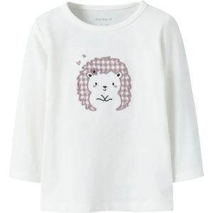 NAME IT Shirt 'NBFOLPA'  mokka / donkerbruin / wit