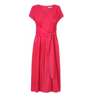 Tatuum - Euris CZ - Damesjurk - Lange Snit - Strikceintuur - Satijnen Glans