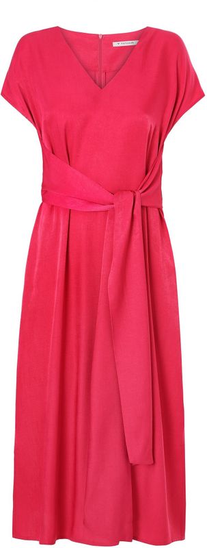 Tatuum - Euris CZ - Damesjurk - Lange Snit - Strikceintuur - Satijnen Glans