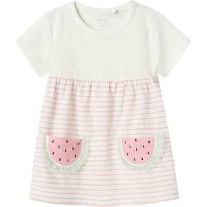 NAME IT Jurk 'NBFJABELLE'  rosa / wit