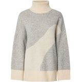Pclinna - Loose Fit - Gebreide Trui - Ronde Hals - Lange Mouwen - Rolkraag