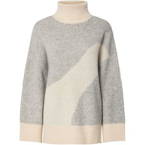 Pclinna - Loose Fit - Gebreide Trui - Ronde Hals - Lange Mouwen - Rolkraag