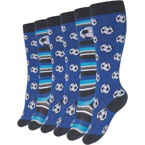 Cotton Prime Sokken  lichtblauw / donkerblauw / zwart / wit