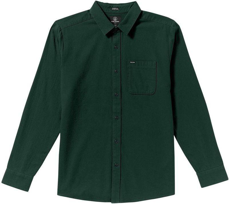 Volcom - Caden - Overhemd - Donkergroen - Lange Mouw
