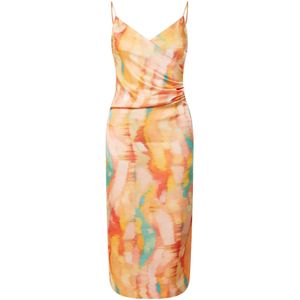 RECC Jurk 'CLEM'  turquoise / safraan / oranje / abrikoos