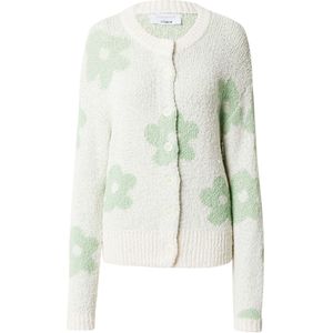 florence by mills exclusive for ABOUT YOU Gebreid vest 'Meadow Flowers'  lichtgroen / offwhite